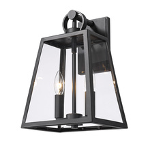  6082-OWM NB-CLR - Lautner Wall Sconce - Outdoor in Natural Black with Clear Glass Shade